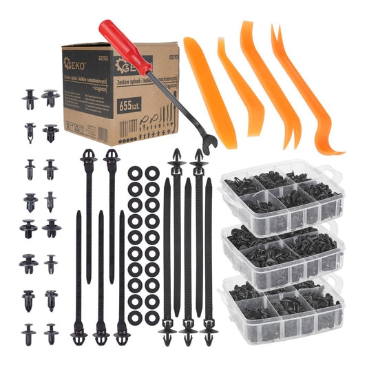 Set scule indepartat cleme tapiterii cu clipsuri cleme auto universale 655 piese