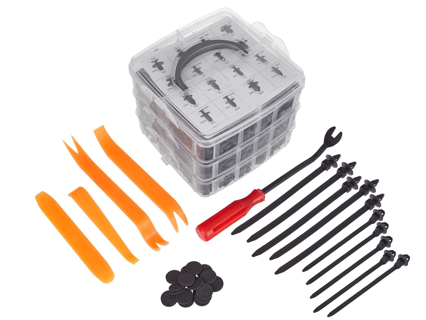 Set scule indepartat cleme tapiterii cu clipsuri cleme auto universale 655 piese