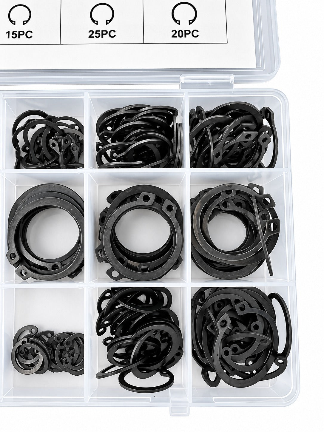 Set sigurante SEEGER exterioare 300 bucati GEBO TOOLS