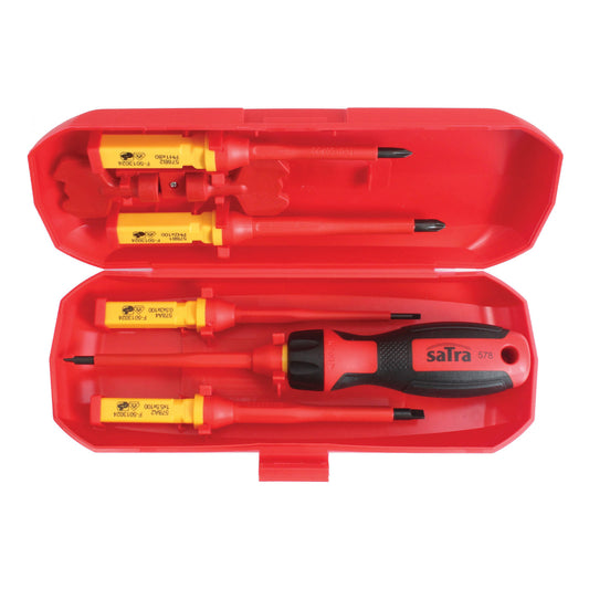 Set surubelnite electricieni VDE cu capete interschimbabile 8 piese