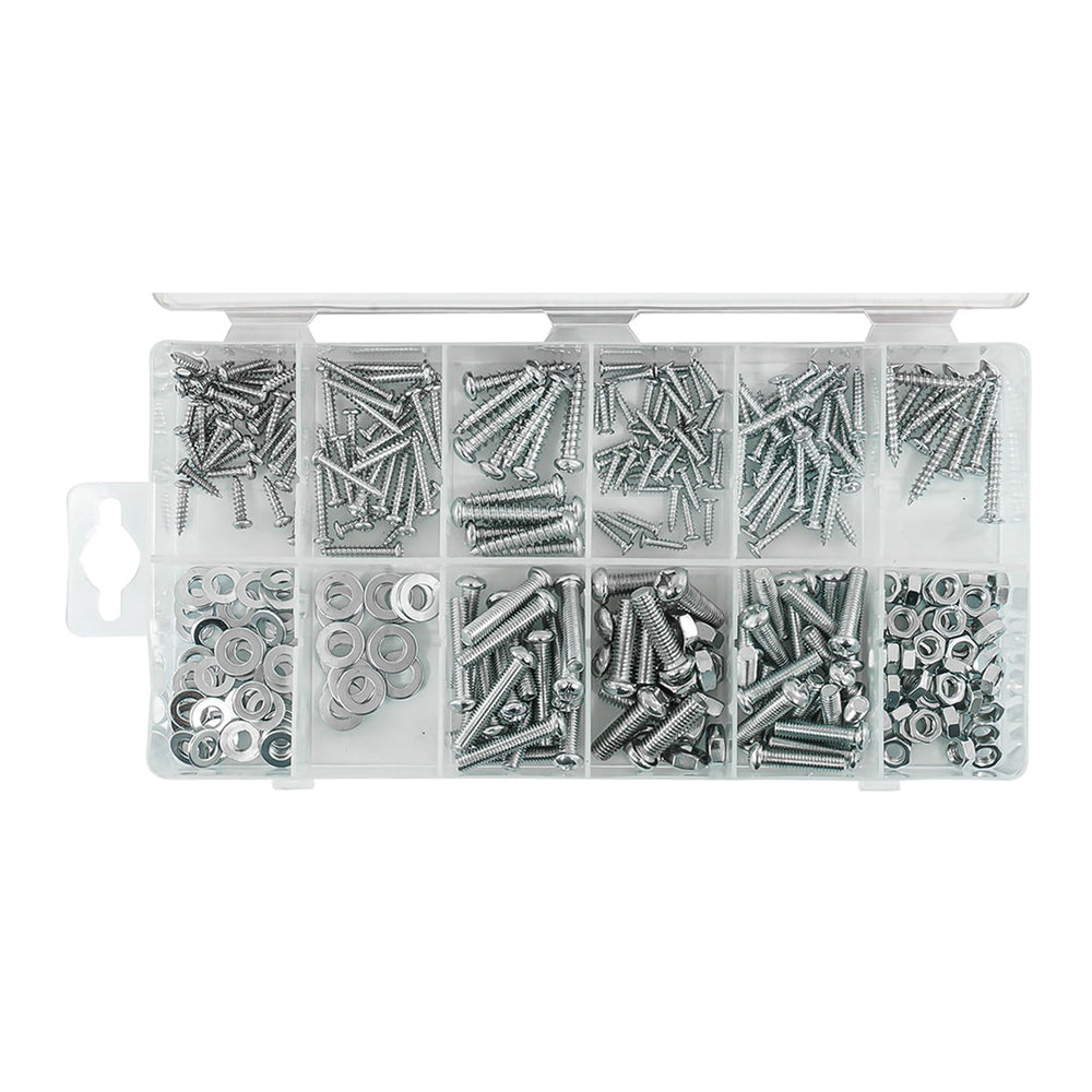 Set suruburi cu saibe si piulite 347 piese
