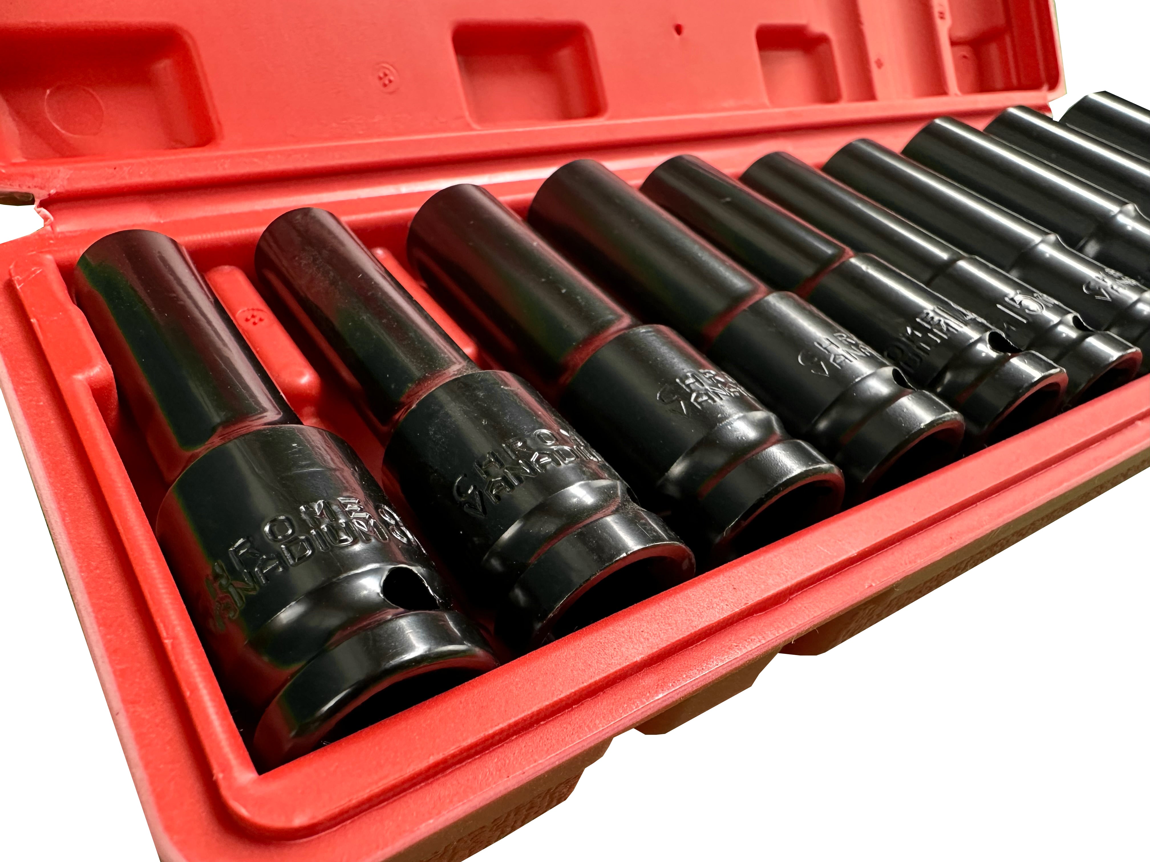 Set tubulare 1/2 lungi negre 8-24 mm 10 piese GEBO TOOLS