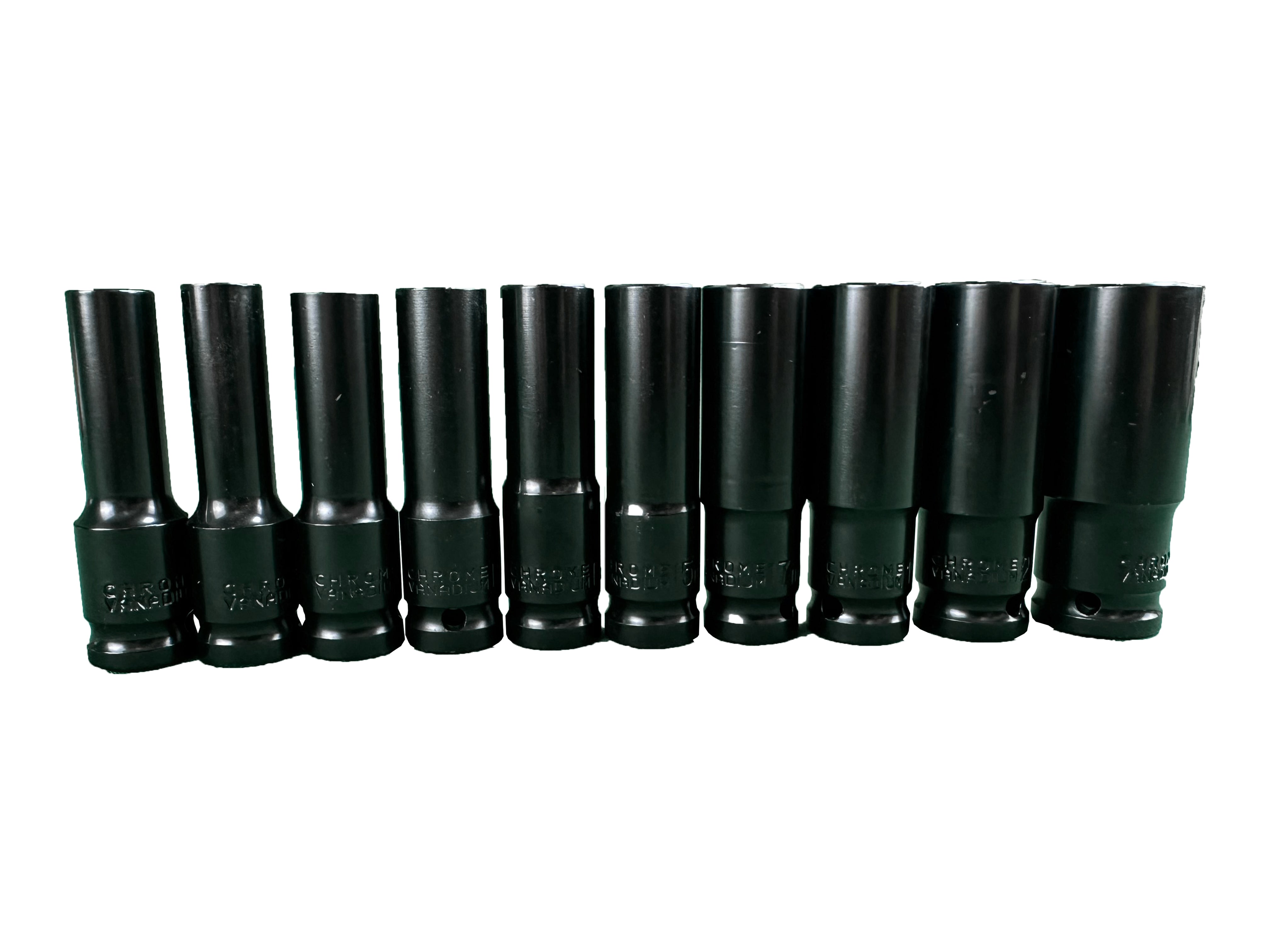 Set tubulare 1/2 lungi negre 8-24 mm 10 piese GEBO TOOLS