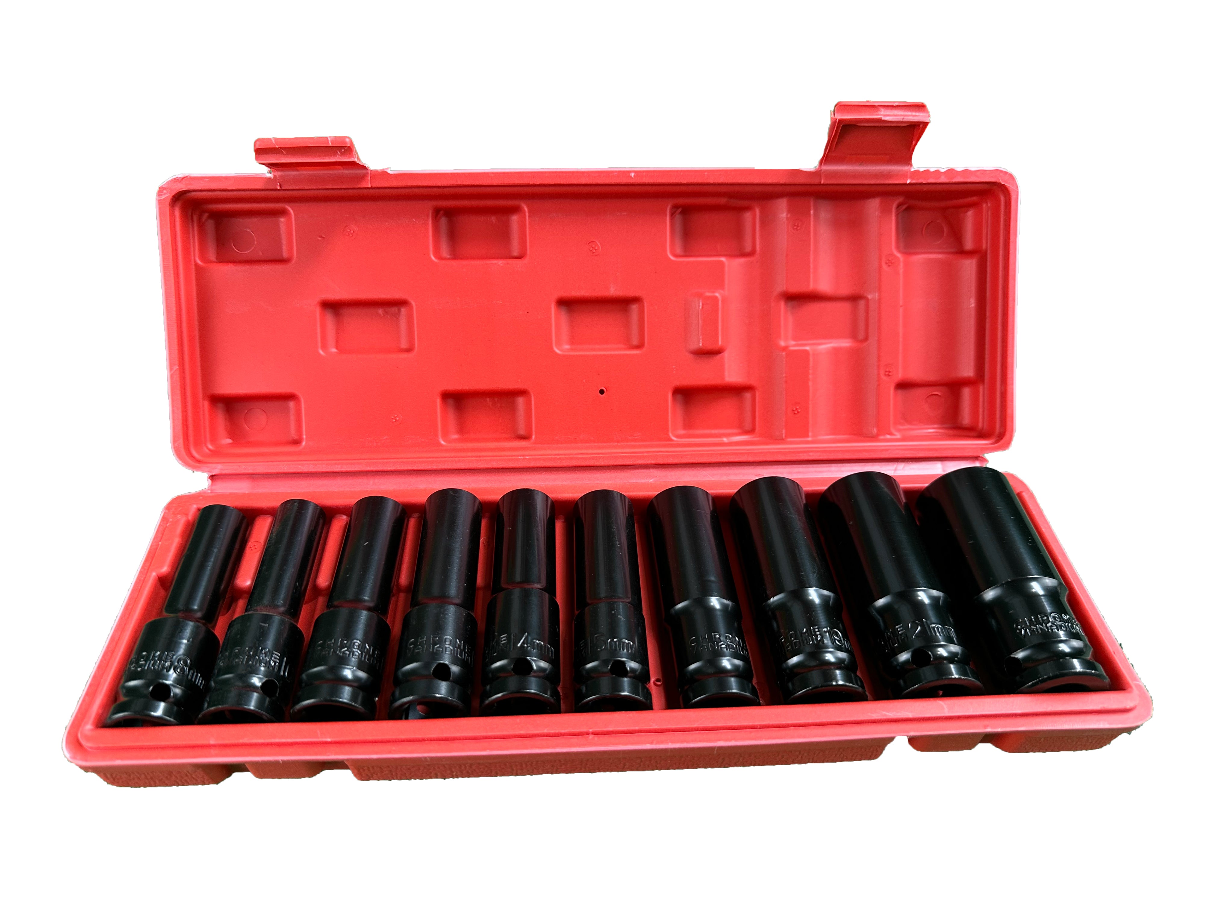 Set tubulare 1/2 lungi negre 8-24 mm 10 piese GEBO TOOLS