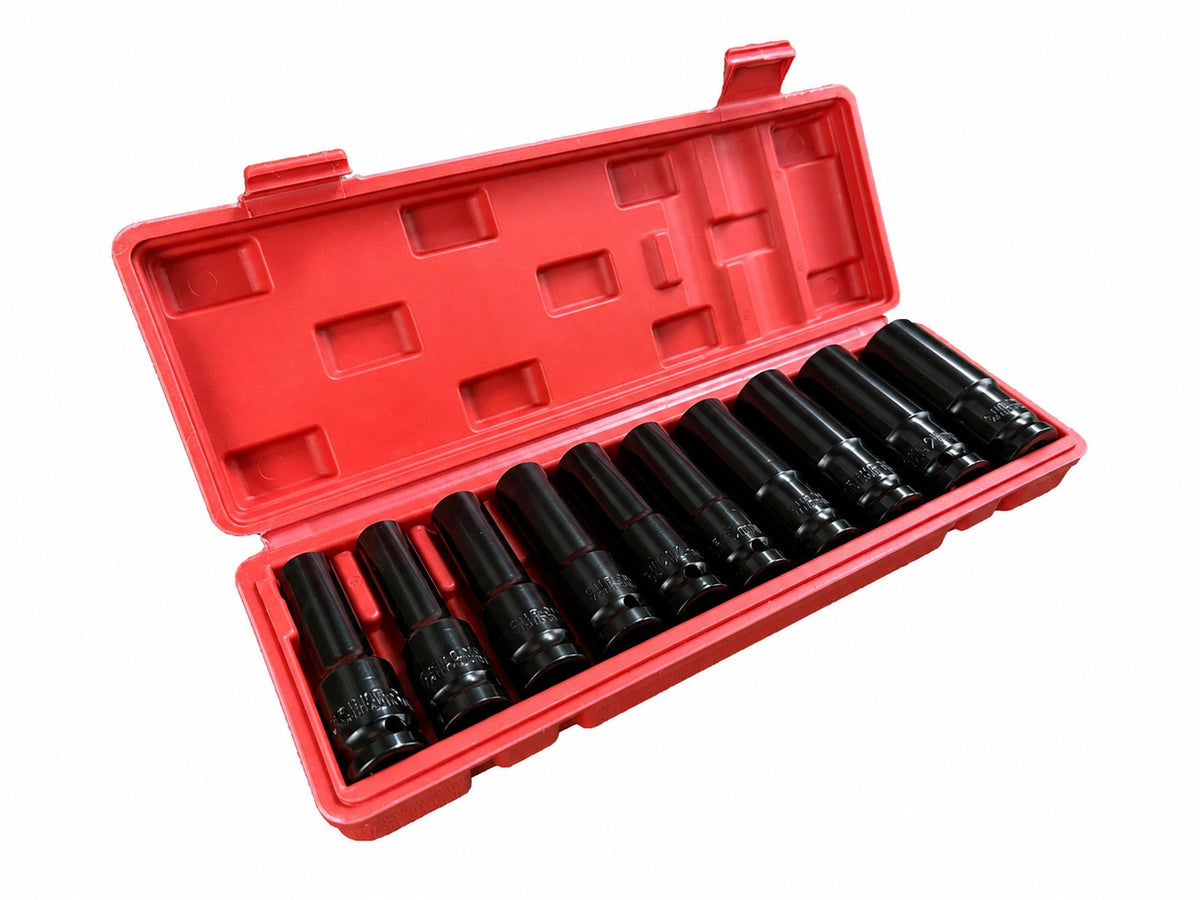 Set tubulare 1/2 lungi negre 8-24 mm 10 piese GEBO TOOLS