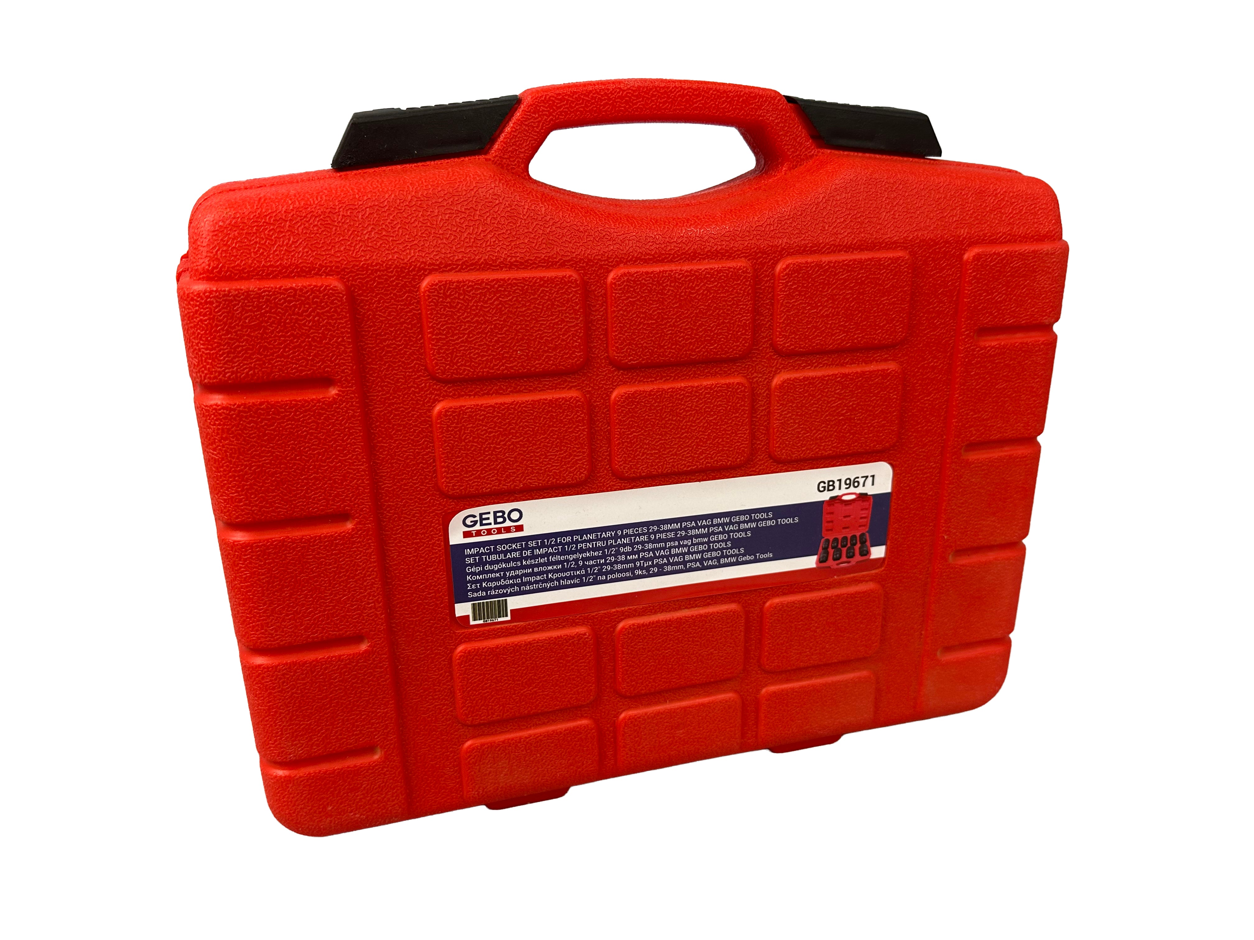 Set tubulare de impact 1/2 pentru planetare 9 piese 29-38mm GEBO TOOLS