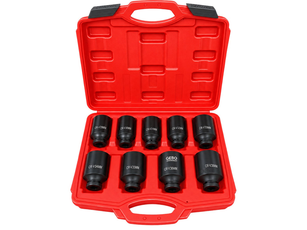 Set tubulare de impact 1/2 pentru planetare 9 piese 29-38mm GEBO TOOLS