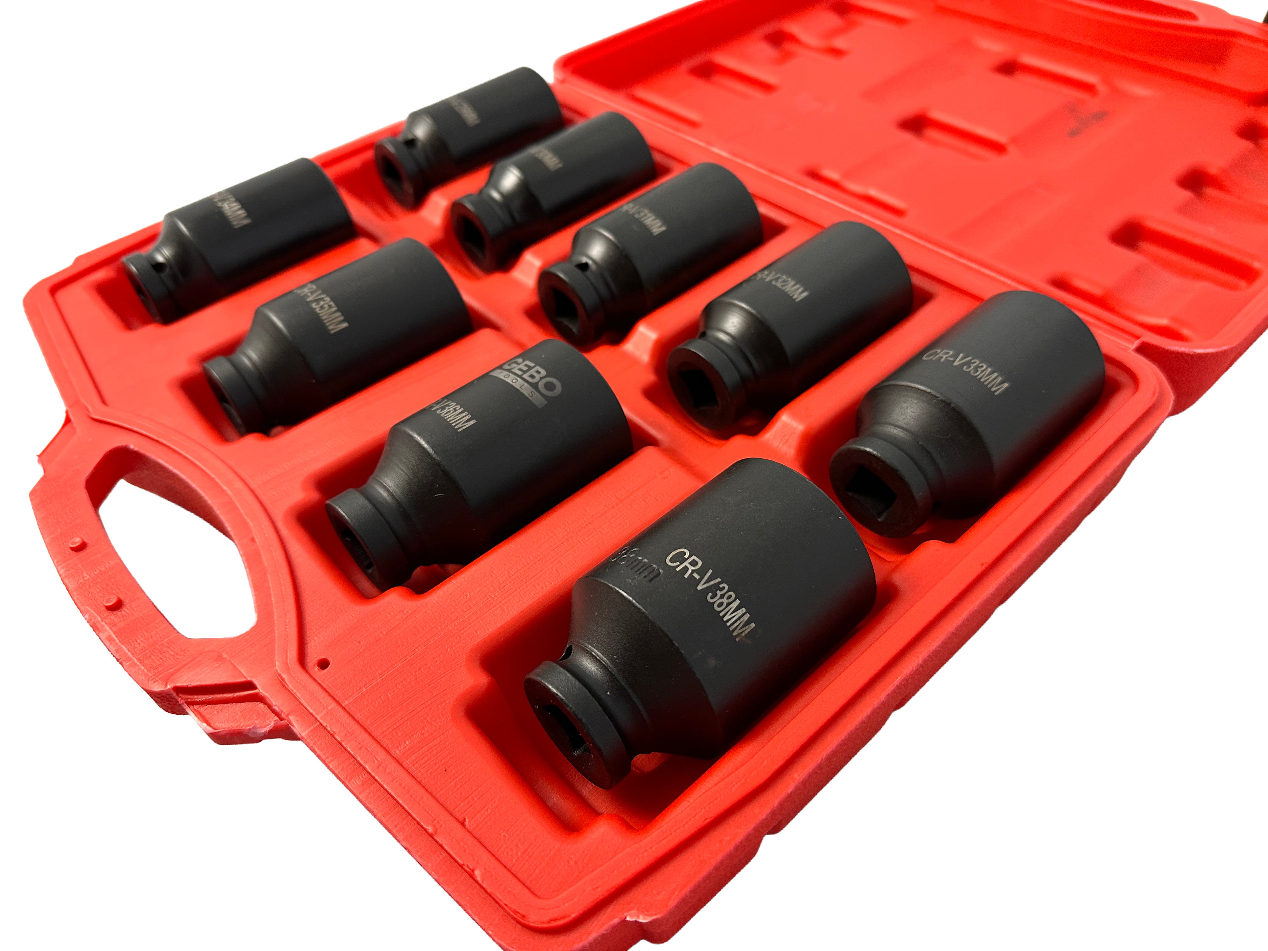Set tubulare de impact 1/2 pentru planetare 9 piese 29-38mm GEBO TOOLS