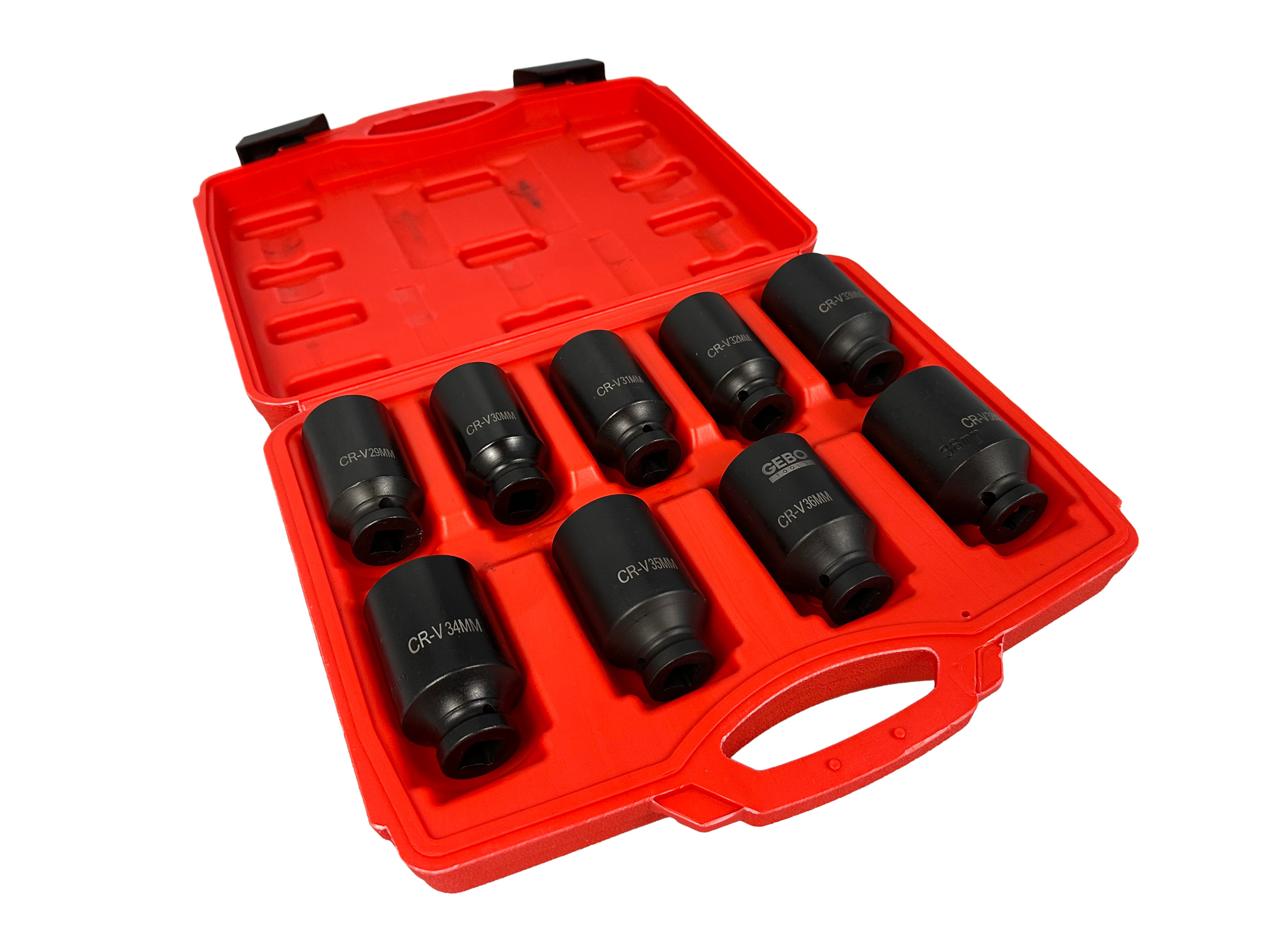 Set tubulare de impact 1/2 pentru planetare 9 piese 29-38mm GEBO TOOLS