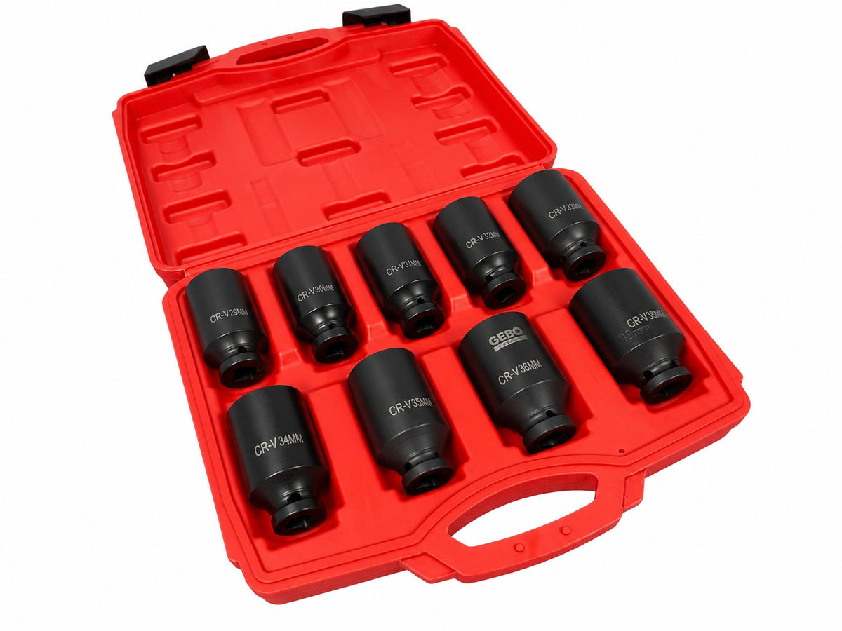 Set tubulare de impact 1/2 pentru planetare 9 piese 29-38mm GEBO TOOLS