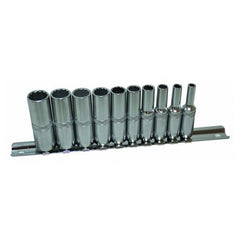 Set tubulare lungi bihexagonale 1/4'' 4-13mm 10 piese