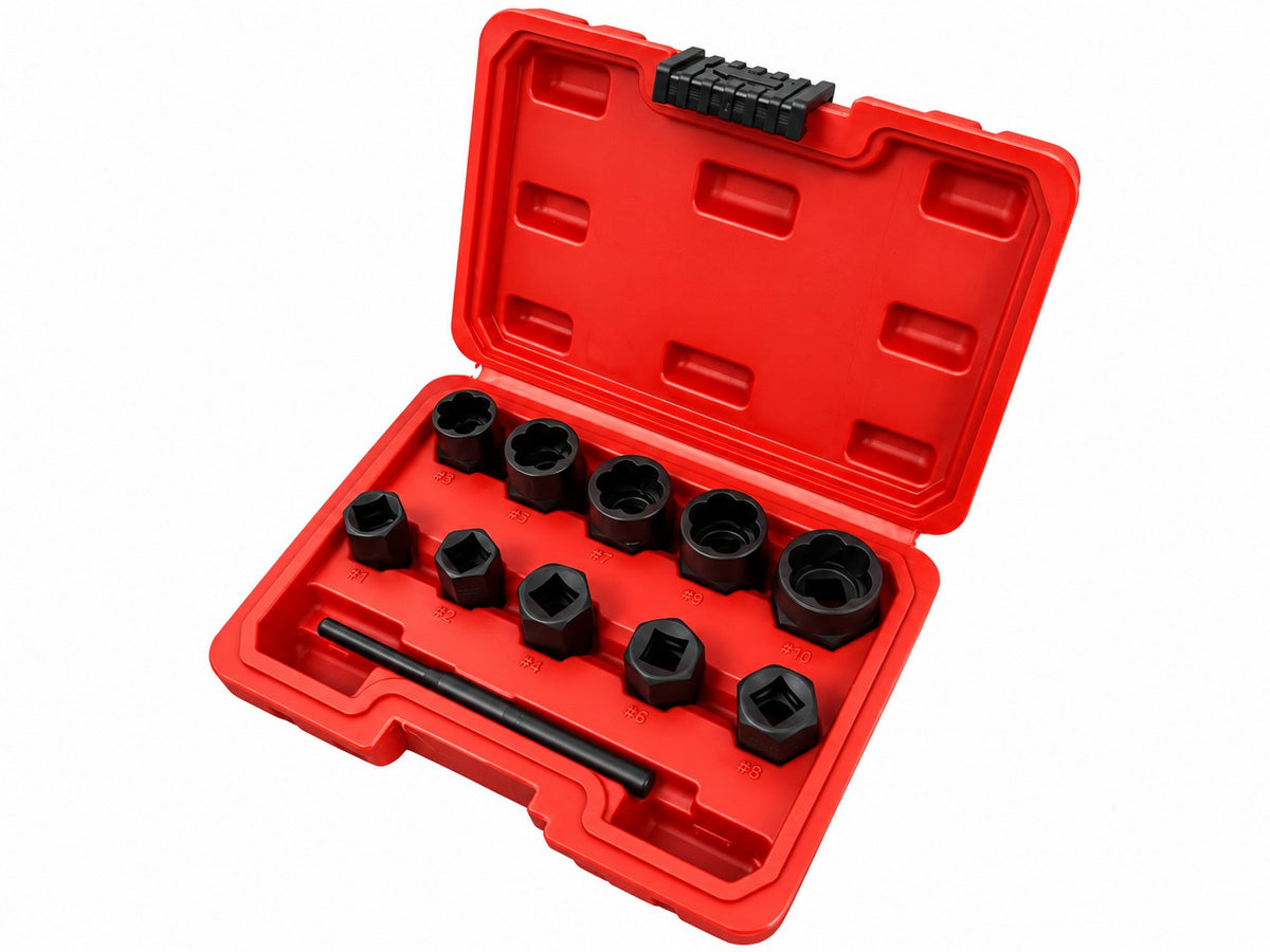 Set tubulare pentru suruburi uzate 9-19mm 11 piese GEBO TOOLS