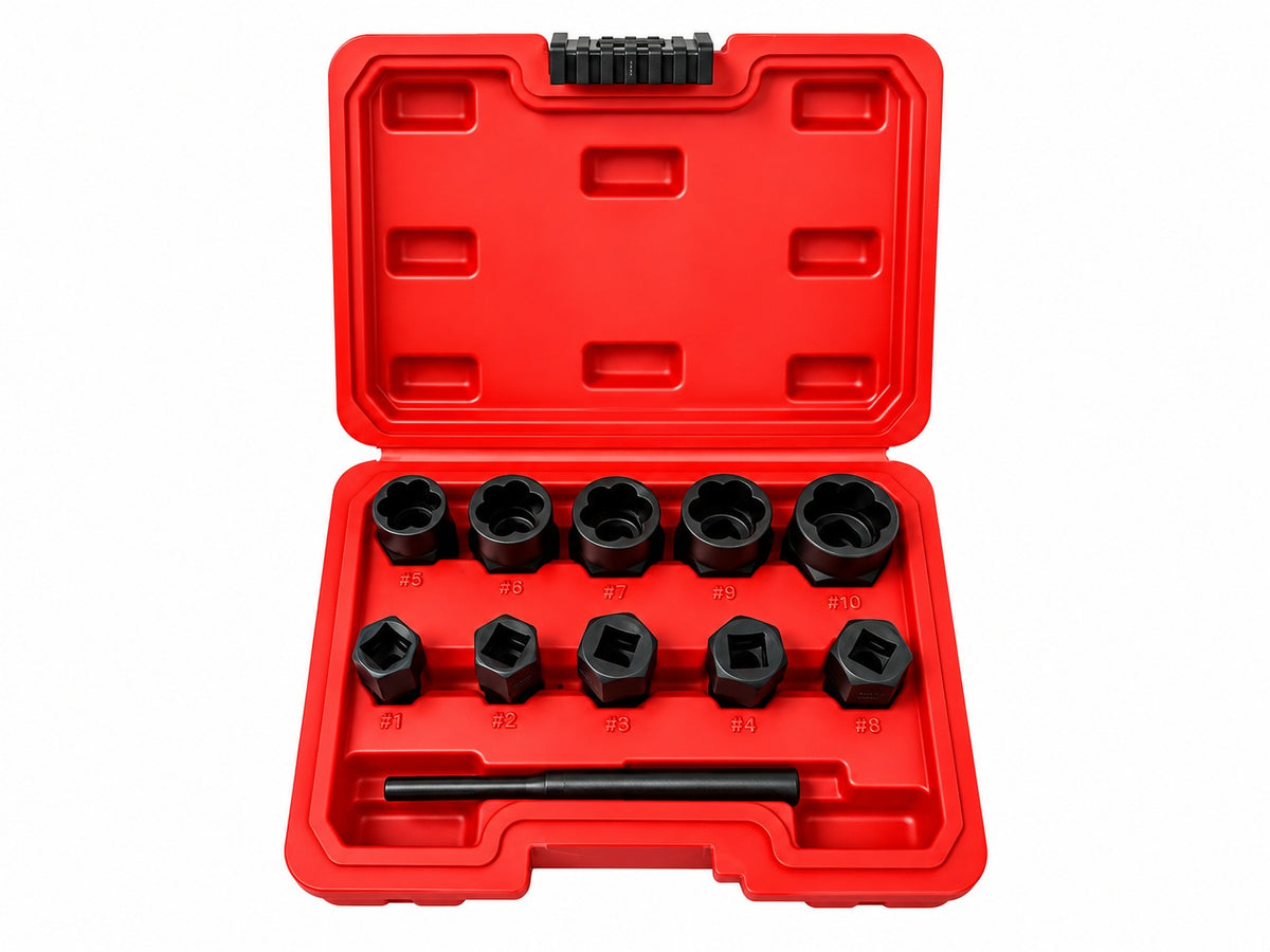 Set tubulare pentru suruburi uzate 9-19mm 11 piese GEBO TOOLS
