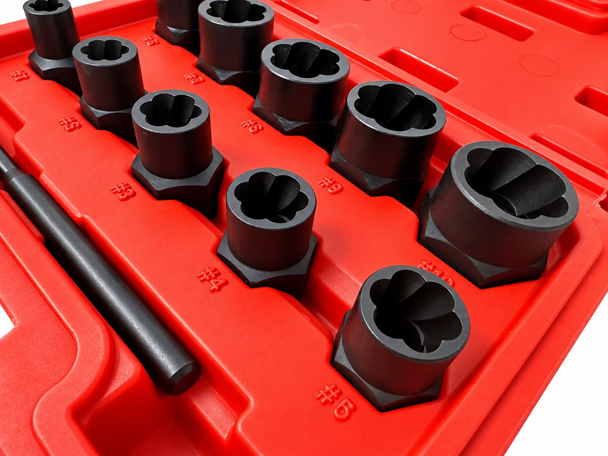 Set tubulare pentru suruburi uzate 9-19mm 11 piese GEBO TOOLS