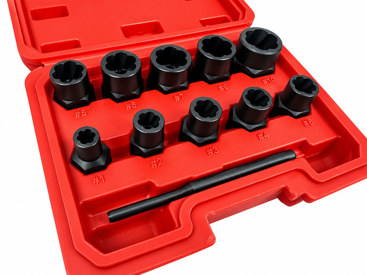 Set tubulare pentru suruburi uzate 9-19mm 11 piese GEBO TOOLS