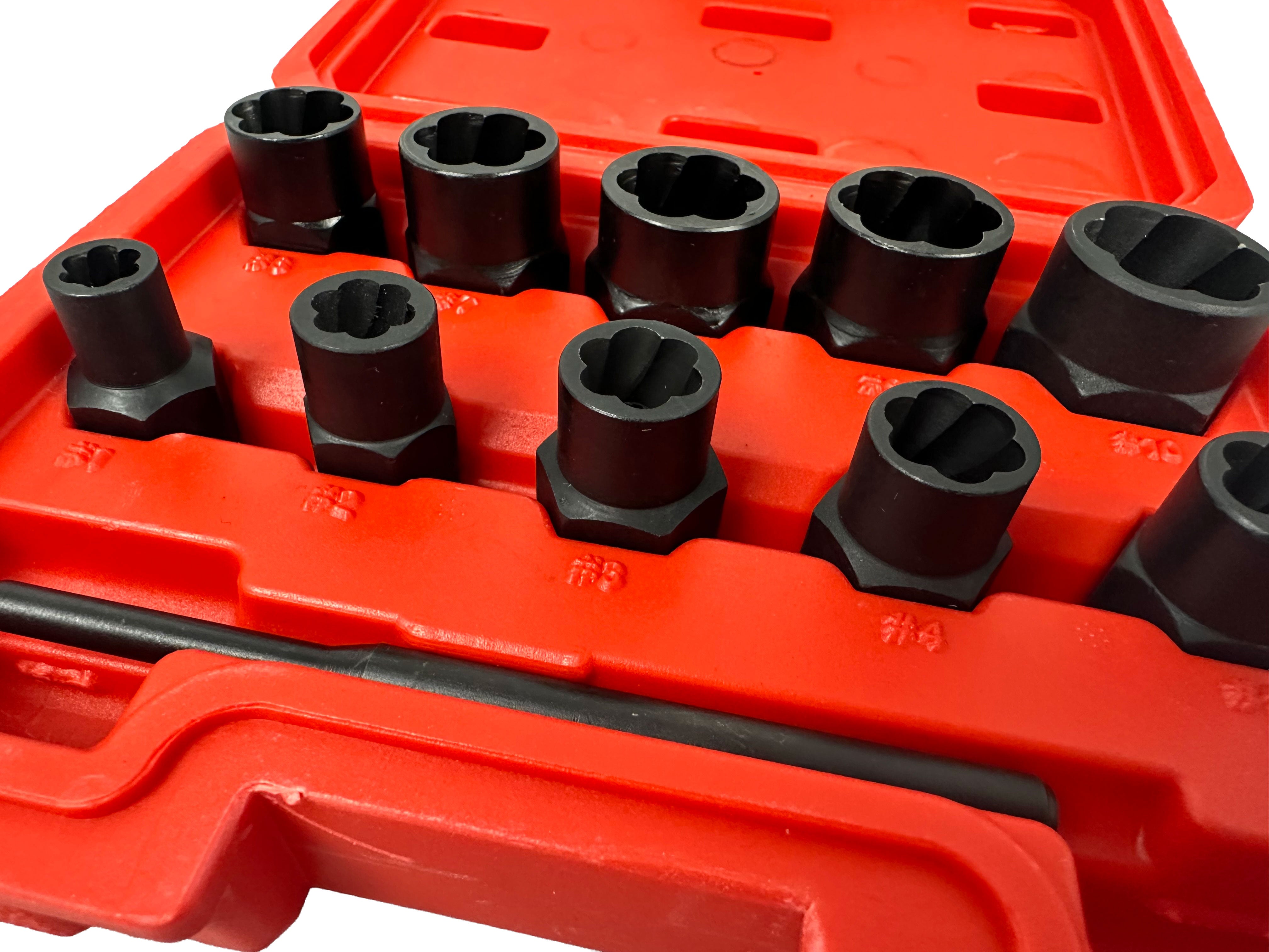 Set tubulare pentru suruburi uzate 9-19mm 11 piese GEBO TOOLS