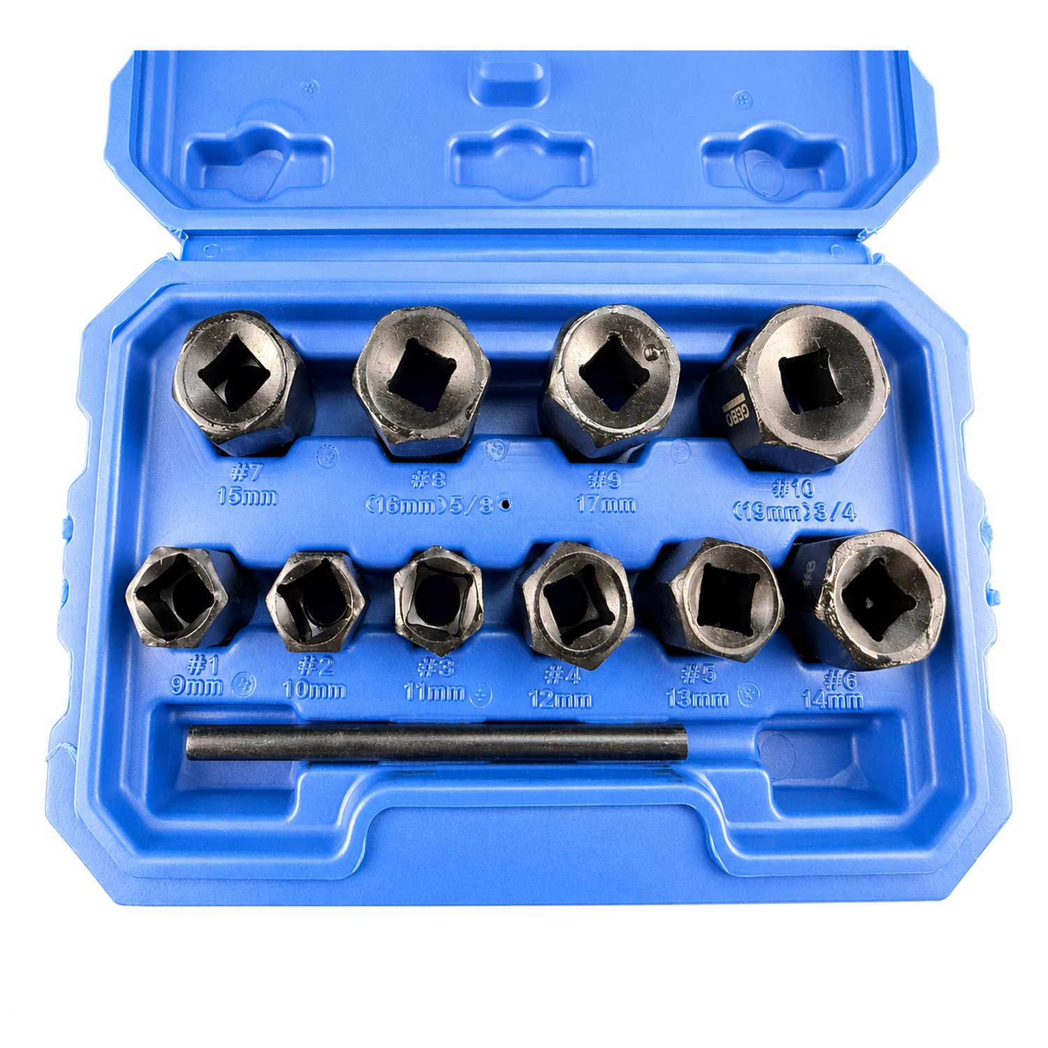 Set tubulare pentru suruburi uzate 9-19mm 11 piese GEBO TOOLS