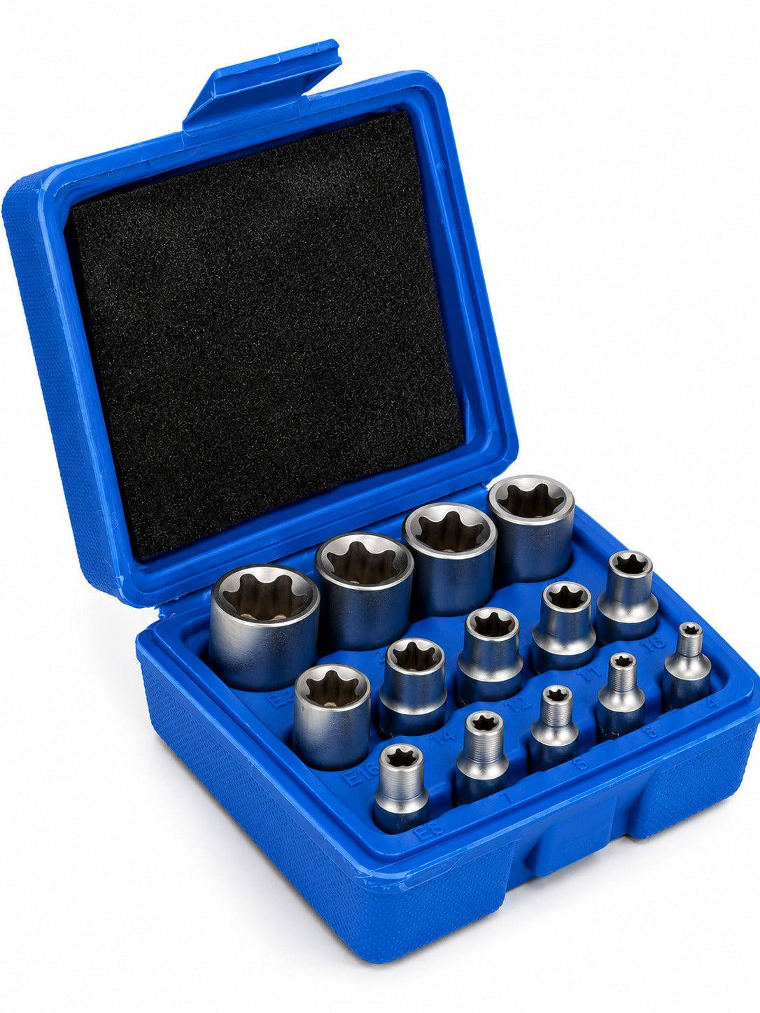 Set tubulare profil e e4-e24 1/4 3/8 1/2 14 piese