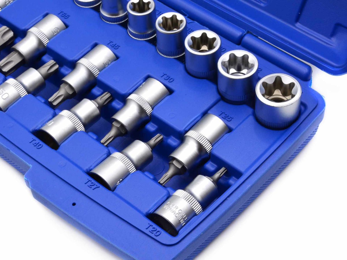 Set tubulare si biti TORX 19 piese 1/2'' GEKO