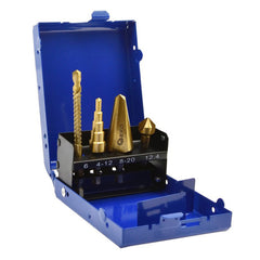 Set universal burghie HSS TIN cu prindere hex - 4 piese - GEKO
