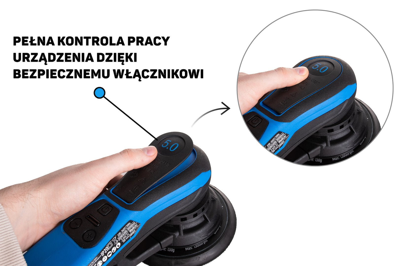 Slefuitor orbital cu excentric 150mm 350W GEKO