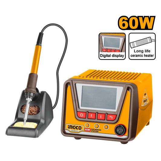 Statie de lipire 60W cu display digital - INGCO