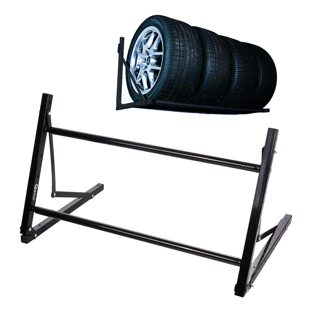 Suport de perete pliabil pentru stocare depozitare anvelope cu reglaj 81-120cm 100kg