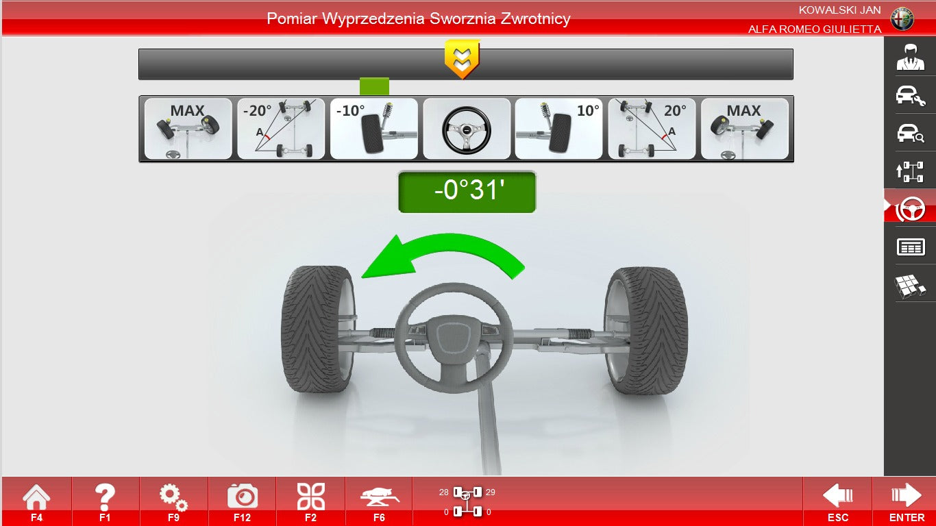APARAT GEOMETRIE ROTI AUTO 3D