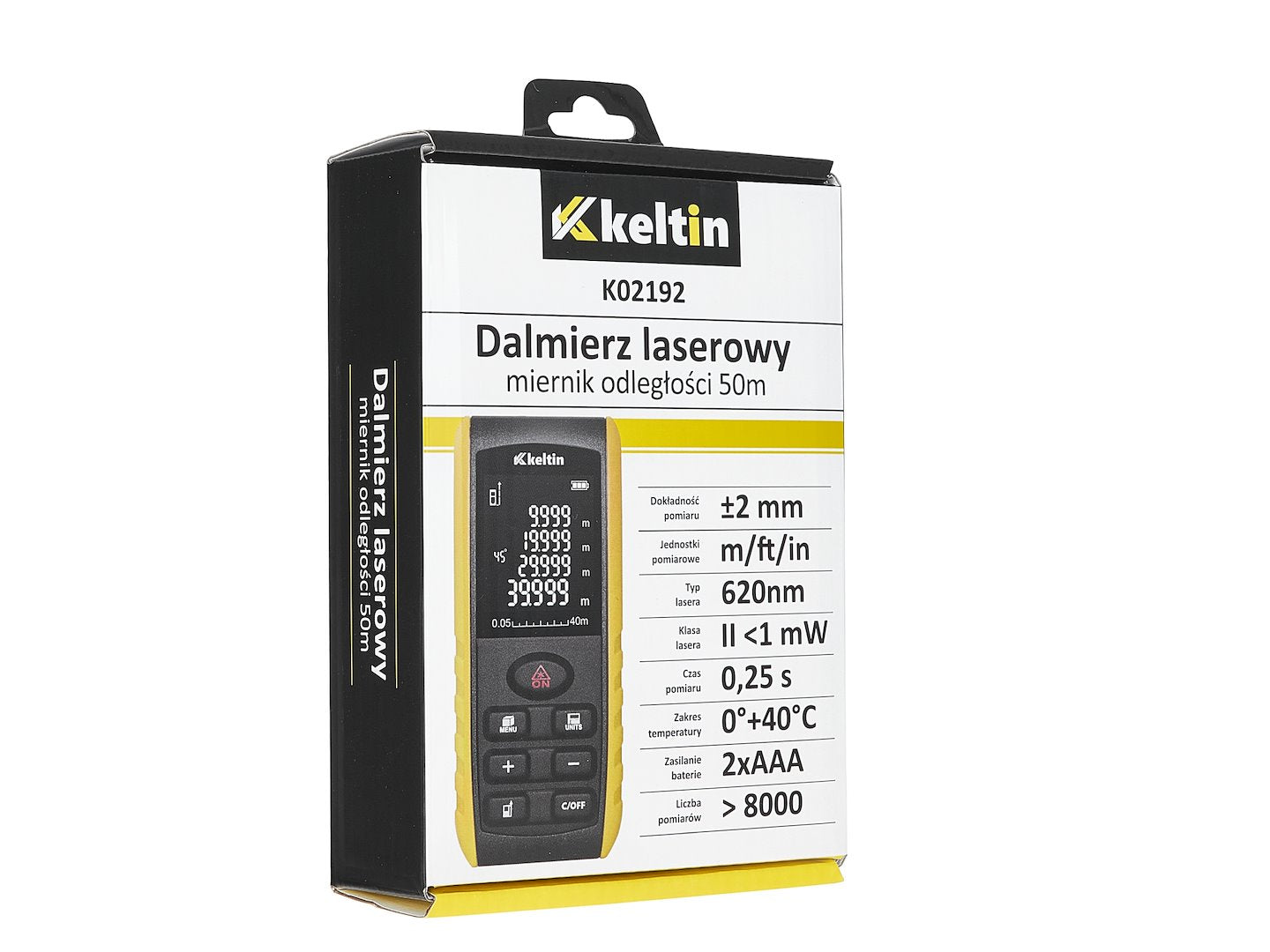 Telemetru cu laser 2 in 1, 50 de metri cu functie de masurare a unghiului KELTIN