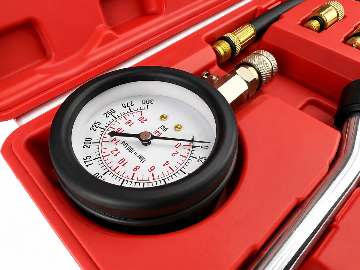 Tester compresmetru compresie motoare benzina 8 piese GEBO TOOLS