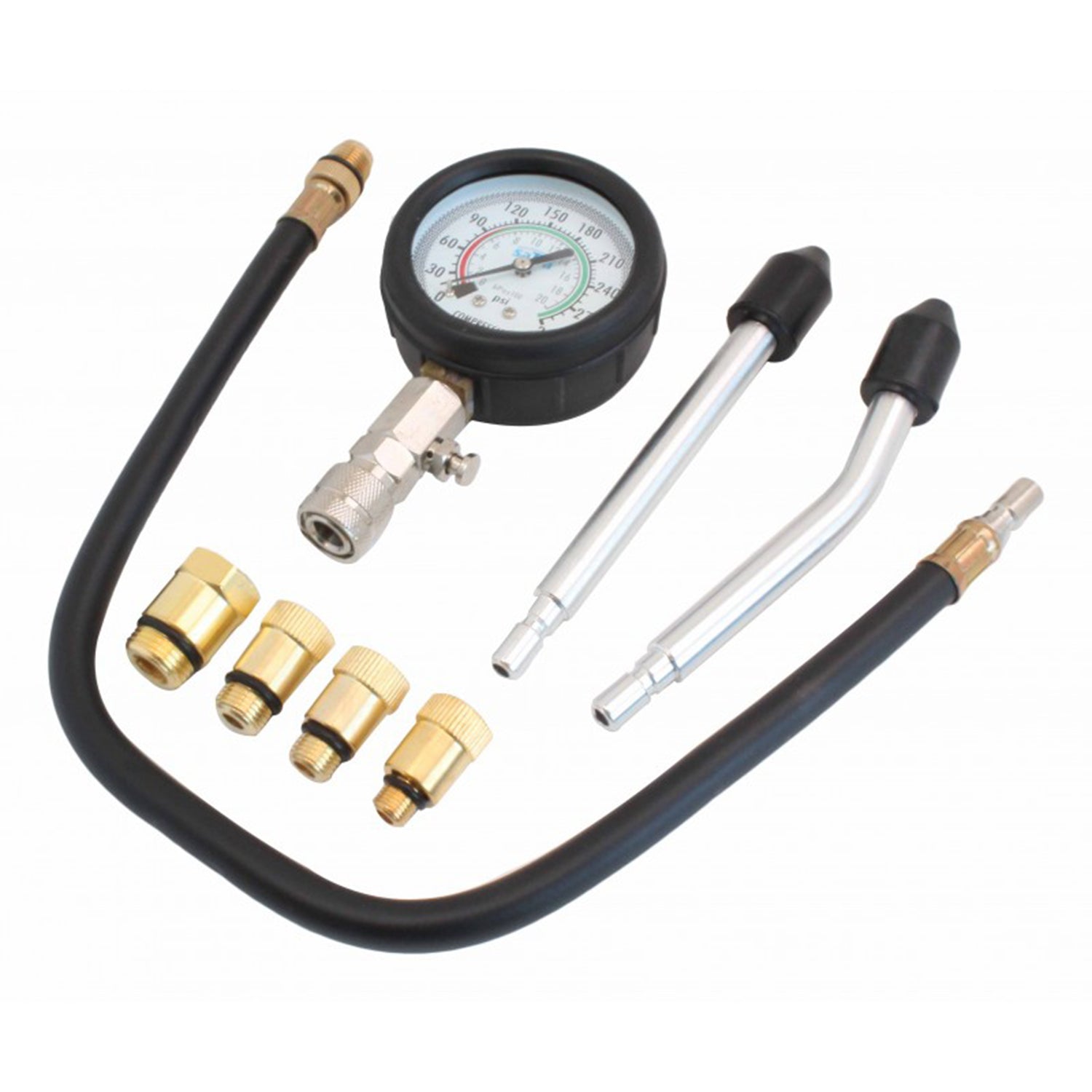 Tester compresmetru compresie  motoare benzina 8 piese