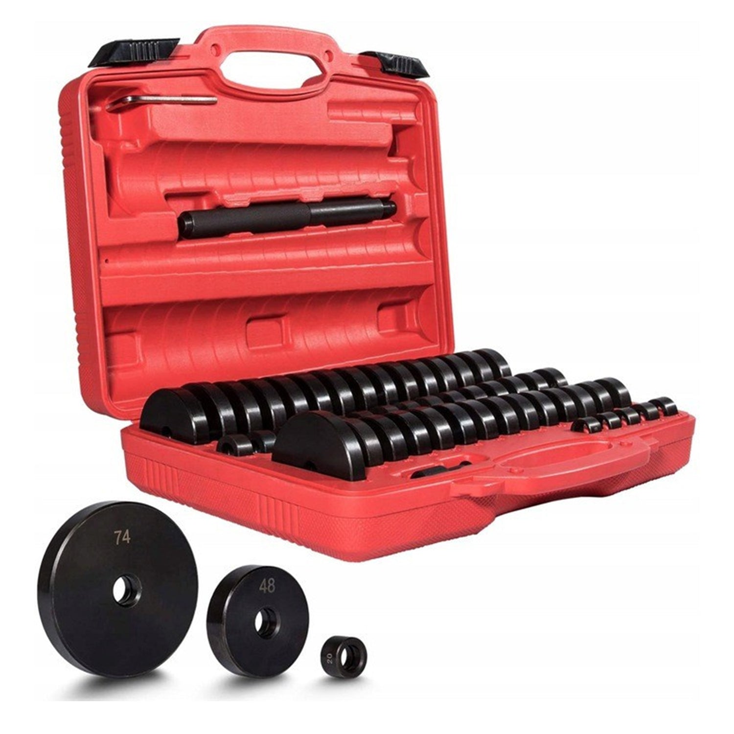 Trusa adaptoare presa rulmenti si bucse 18-74mm 52 piese RESSER