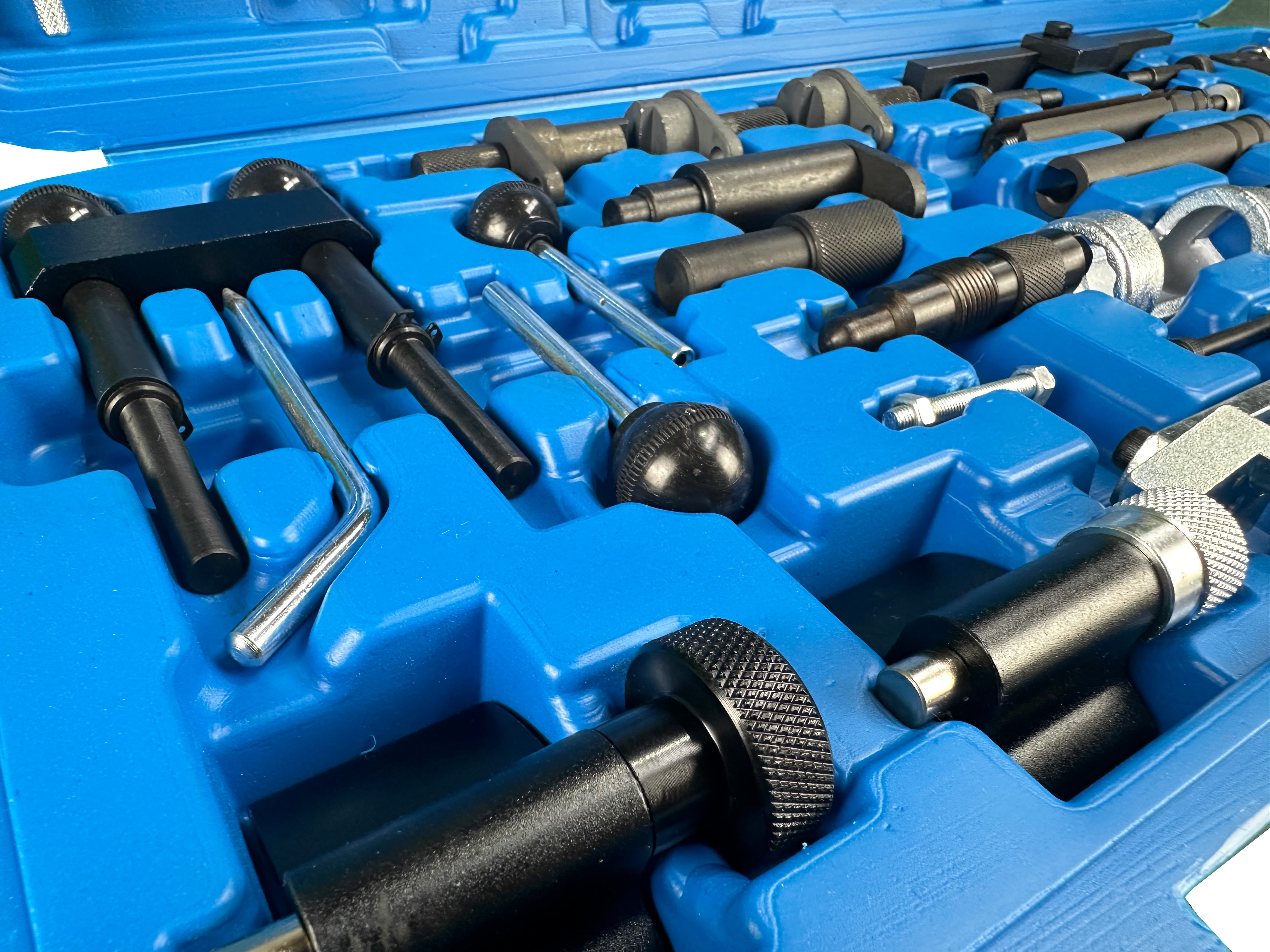 Trusa cale blocare fixare distributie diesel benzina VW AUDI SEAT SKODA 1.2 1.4 1.6 1.9 2.0 2.5 3.3 diesel si benzina GEBO TOOLS