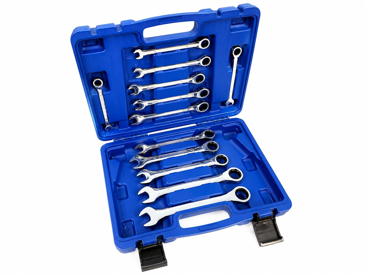Trusa chei combinate cu clichet 8-19mm 12 piese GEBO TOOLS