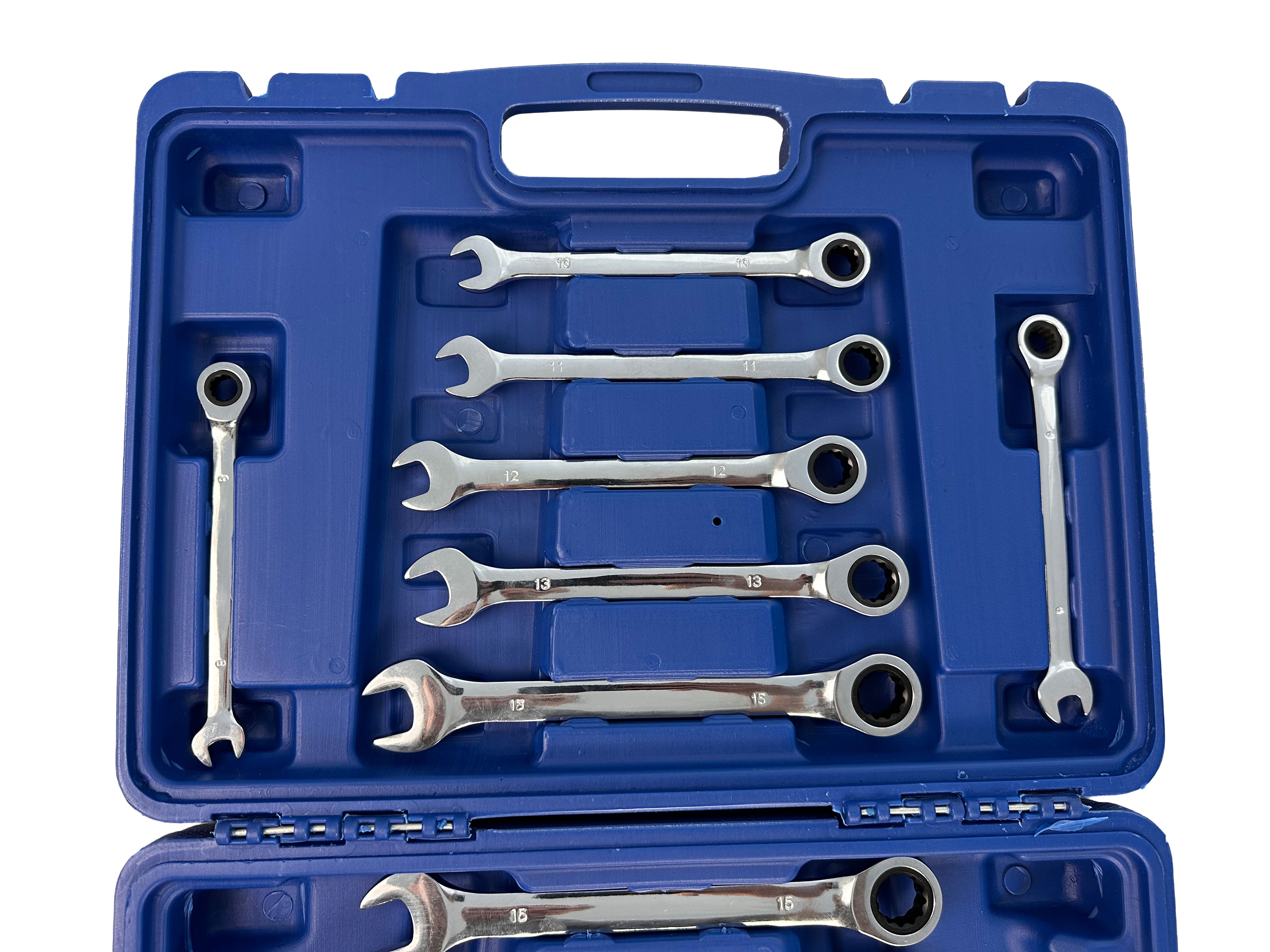 Trusa chei combinate cu clichet 8-19mm 12 piese GEBO TOOLS