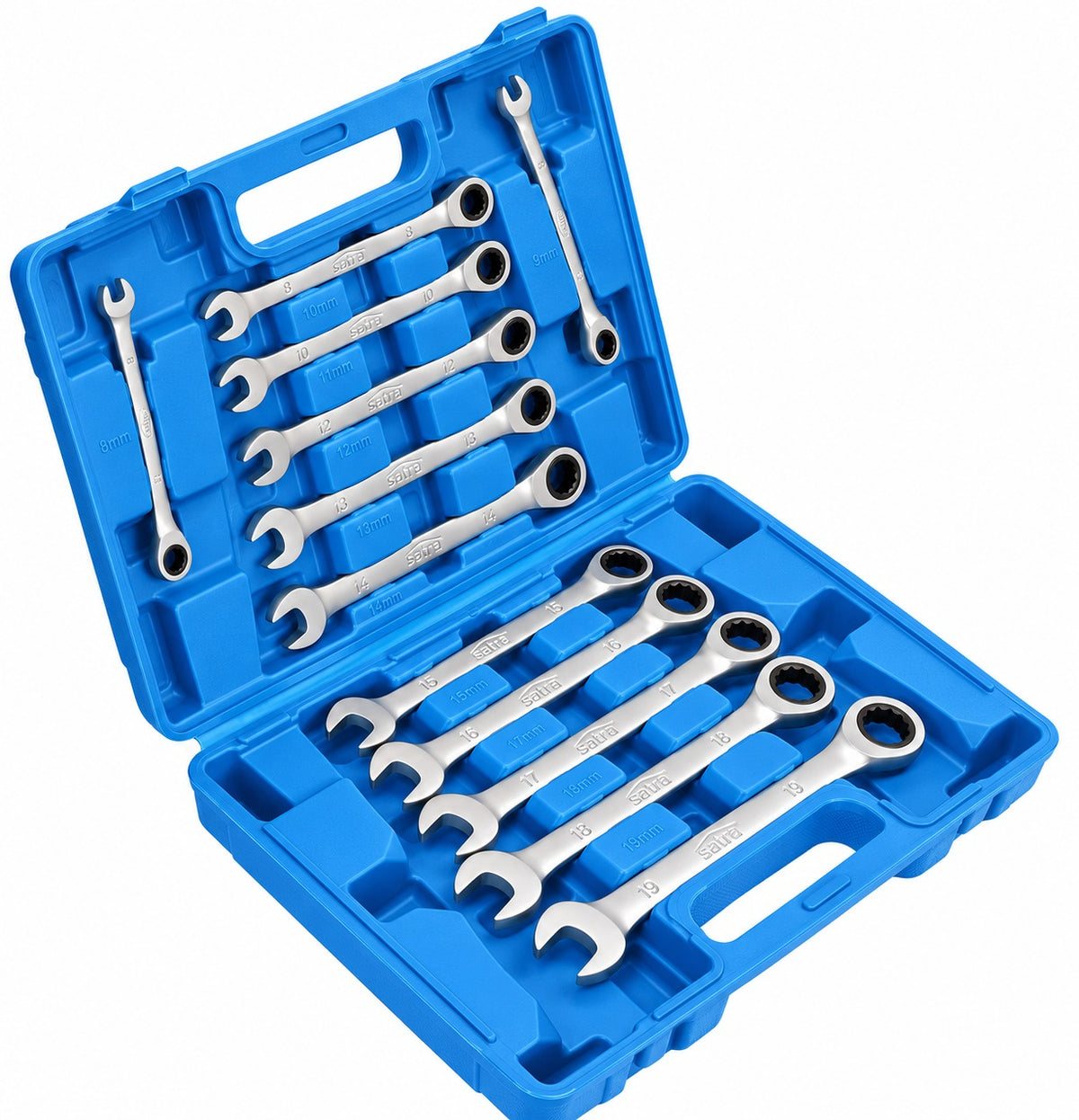 Trusa chei combinate cu clichet 8-19mm 12piese SATRA