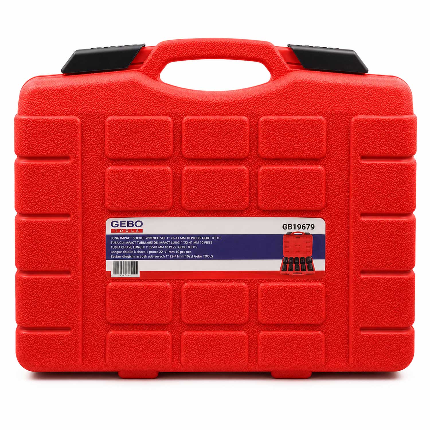 Trusa chei tubulare de impact lungi 1'' 22-41 mm 10 piese GEBO TOOLS