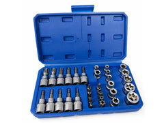 Trusa chei tubulare profil e biti TORX 3/8 34 piese t10-t60 e4-e20 GEBO TOOLS