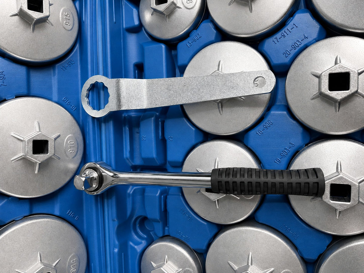 Trusa cu chei capace din aluminiu pentru filtre de ulei 23 piese GEBO TOOLS