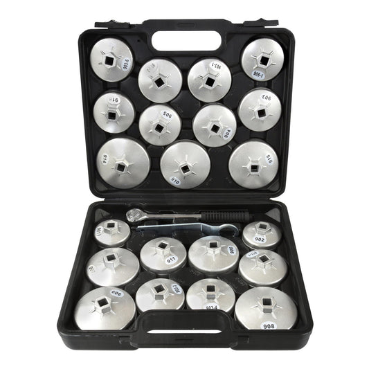 Trusa cu chei din aluminiu  pentru capace filtre de ulei auto clichet 1/2 23 piese
