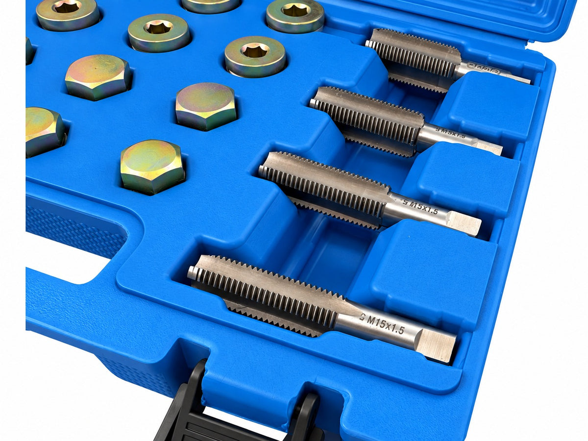 Trusa de reparat rectificat inlocuit filete buson baie de ulei m13-m15-m17-m20 GEBO TOOLS