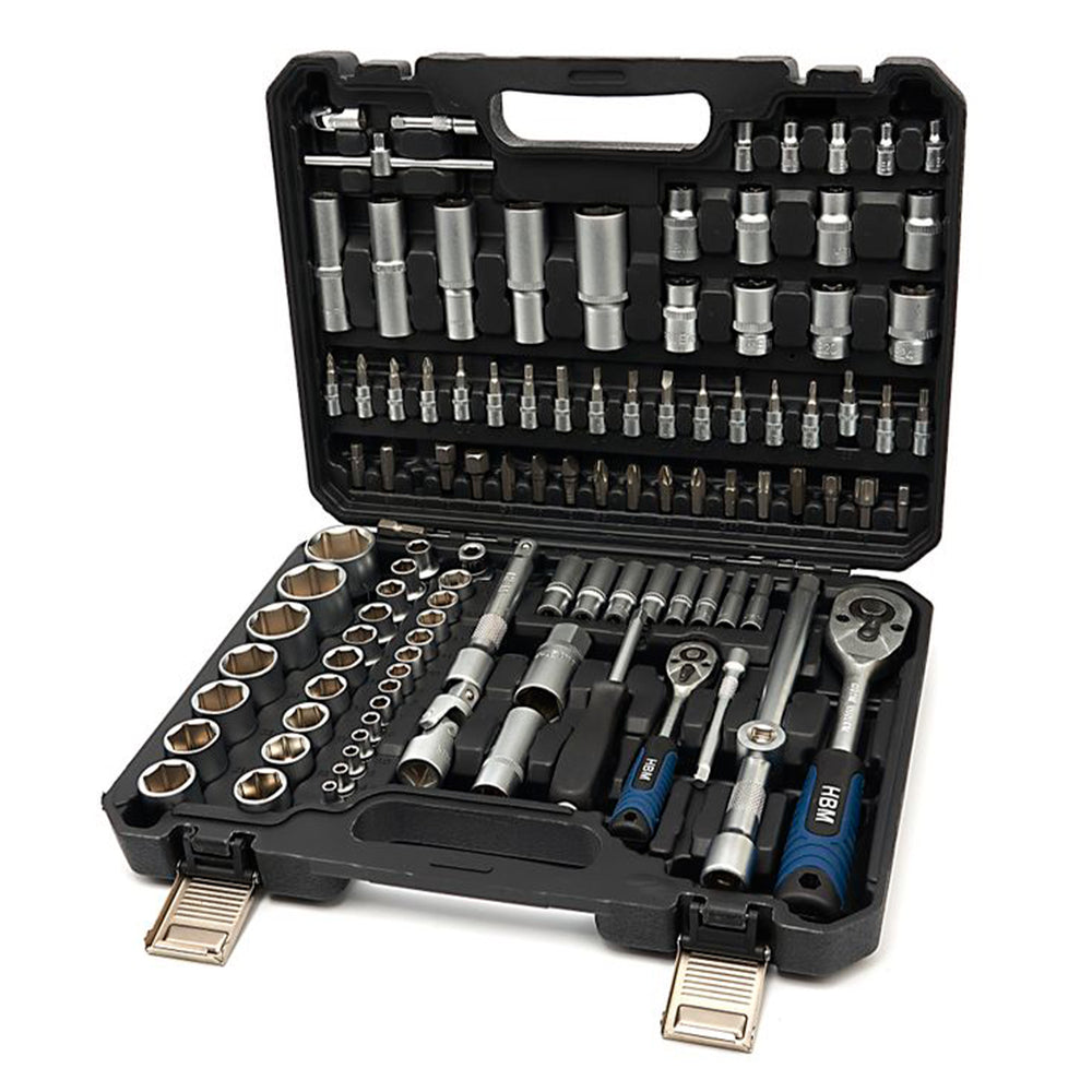 Trusa de scule 1/4'' 1/2'' 108 piese HBM MACHINES
