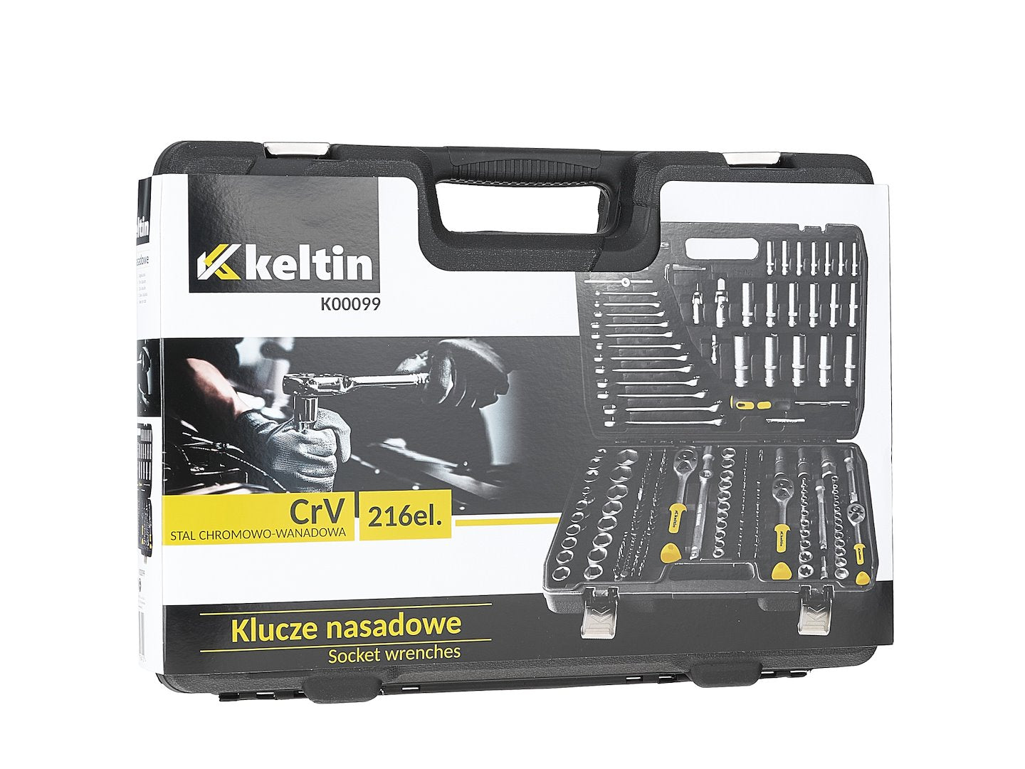 Trusa de scule 216 piese 1/4", 3/8", 1/2" KELTIN