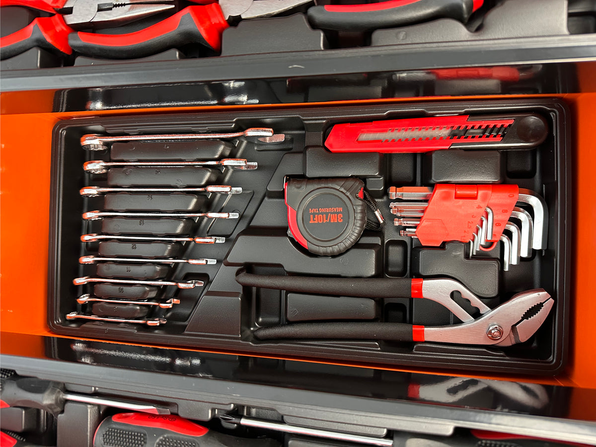 Trusa de scule metalica echipata cu 85 piese GEBO TOOLS