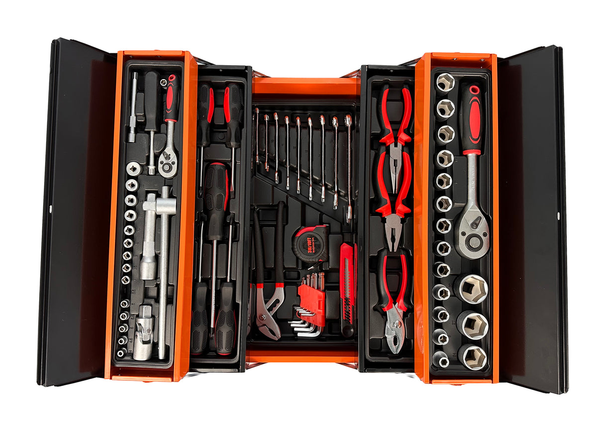 Trusa de scule metalica echipata cu 85 piese GEBO TOOLS