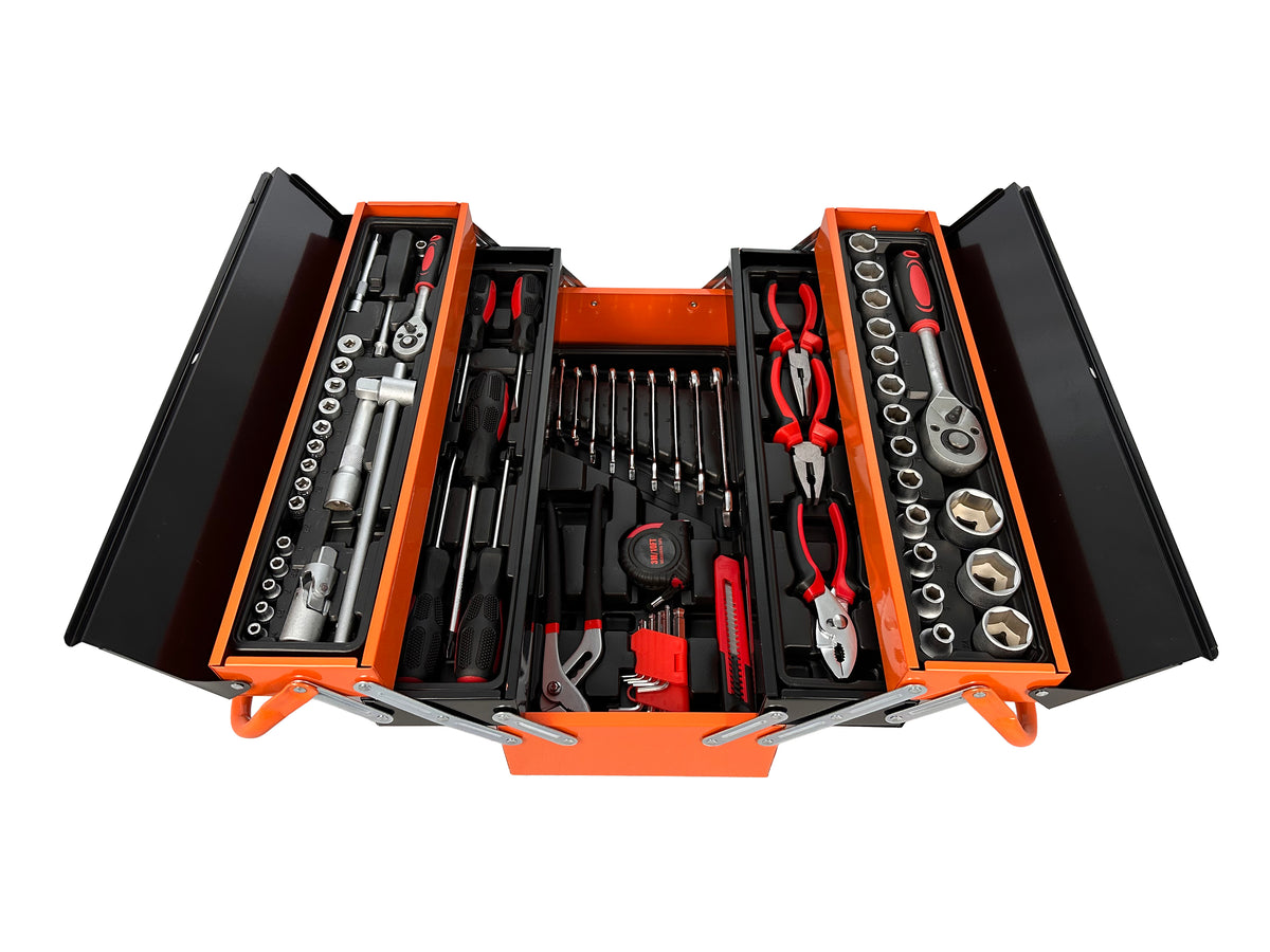 Trusa de scule metalica echipata cu 85 piese GEBO TOOLS