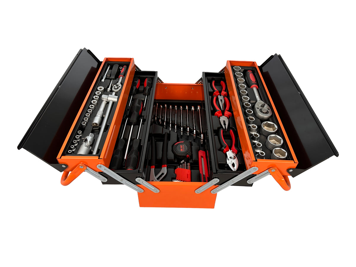 Trusa de scule metalica echipata cu 85 piese GEBO TOOLS