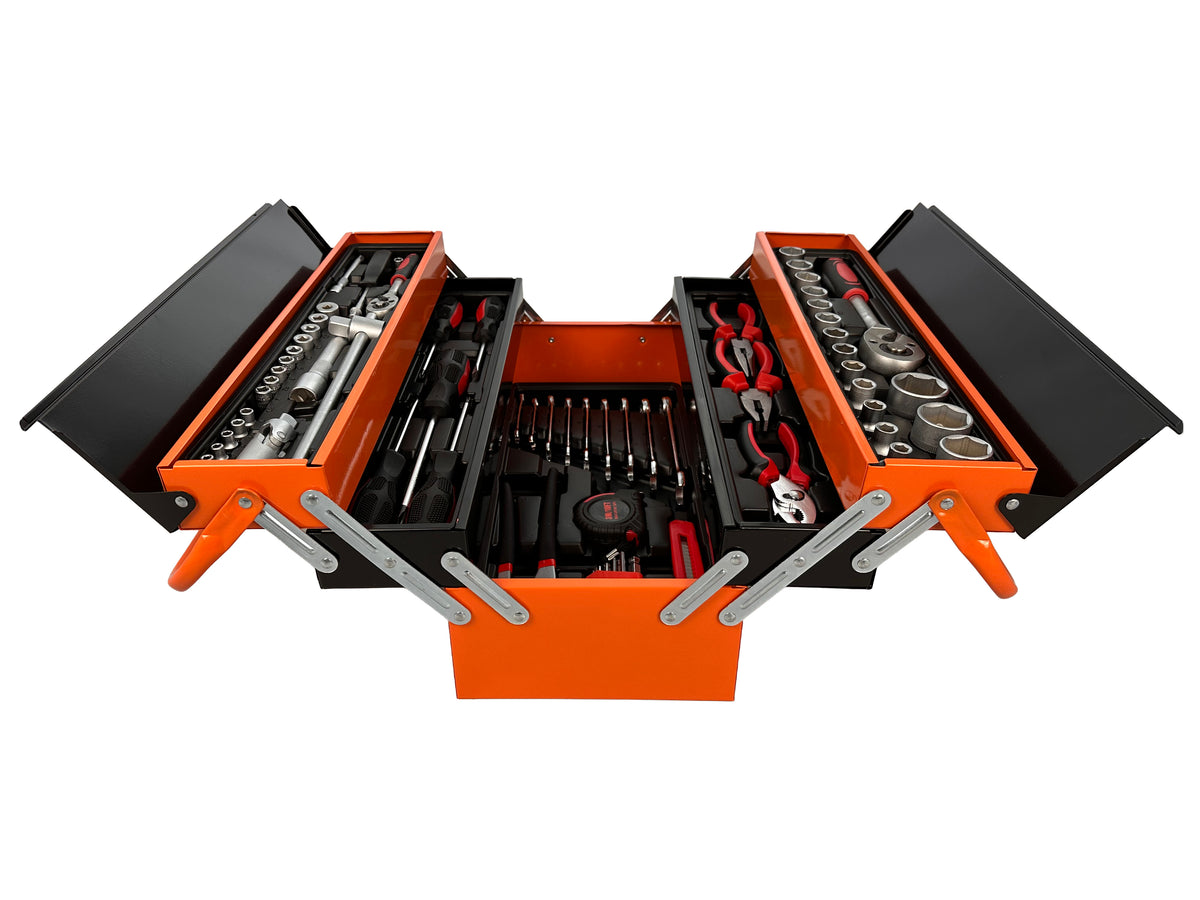 Trusa de scule metalica echipata cu 85 piese GEBO TOOLS