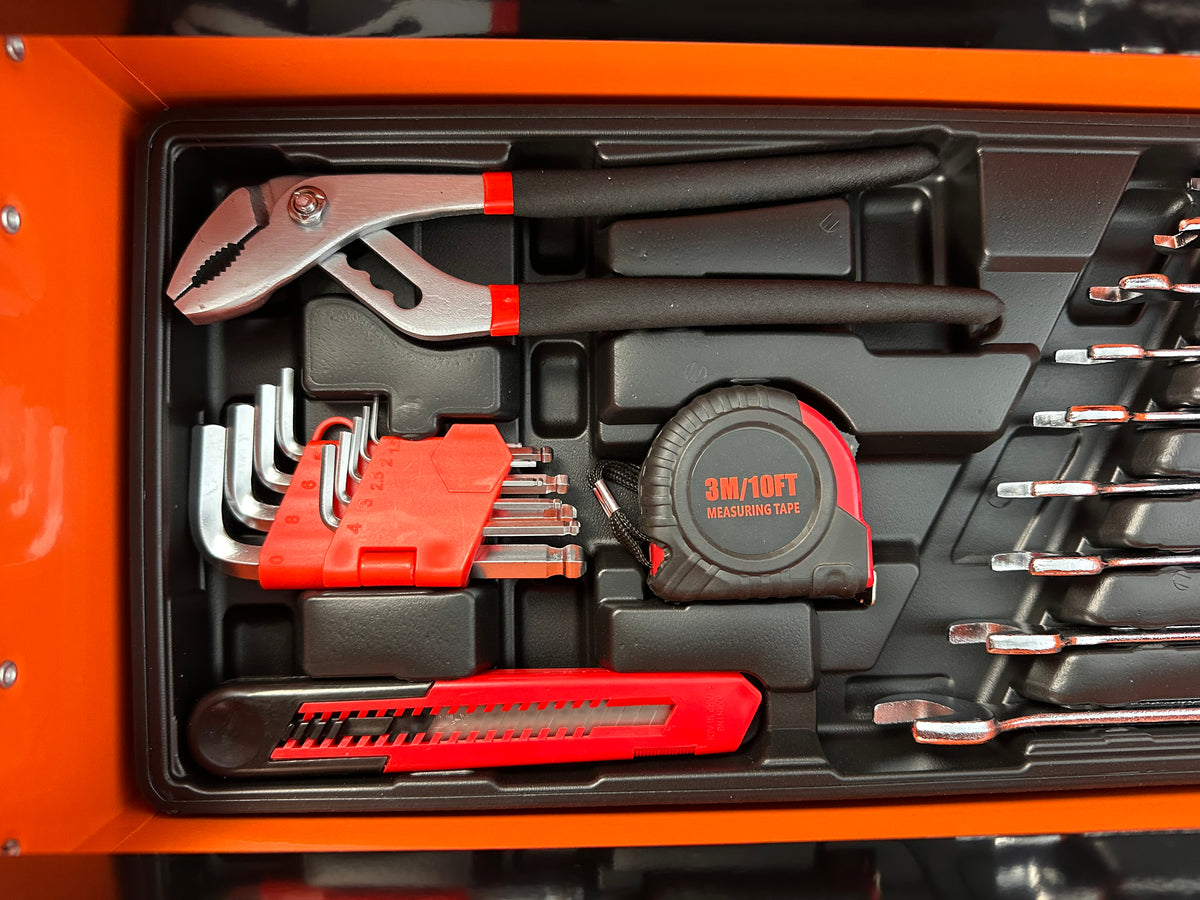 Trusa de scule metalica echipata cu 85 piese GEBO TOOLS