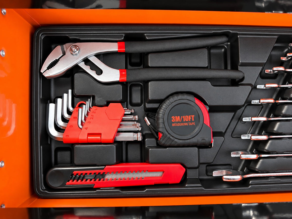 Trusa de scule metalica echipata cu 85 piese GEBO TOOLS